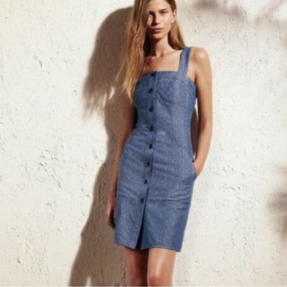 Derek Lam Dresses & Skirts - Derek Lam Crosby | DesigNation chambray cotton blend mini dress Women’s size 2
